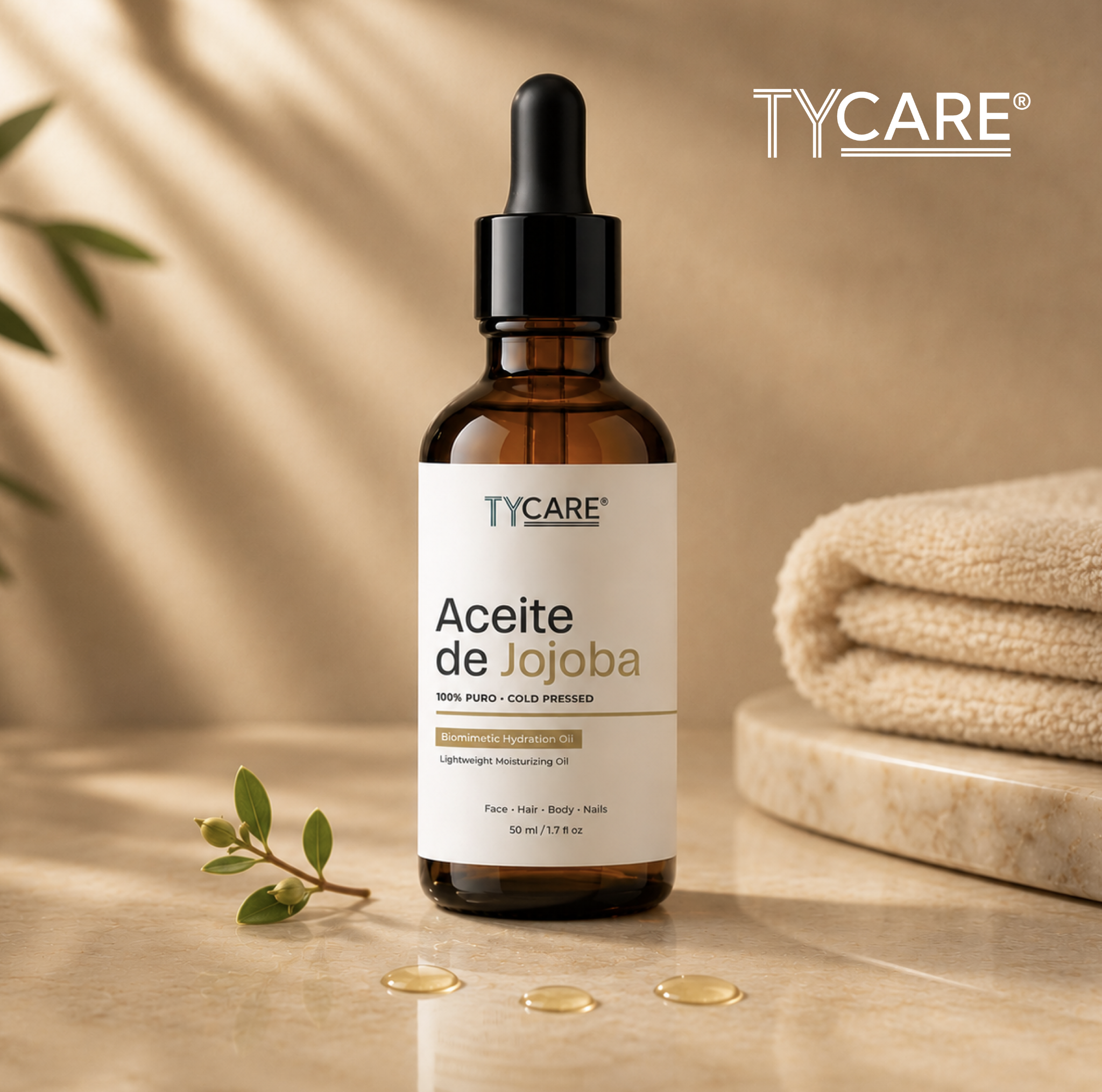 Aceite de Jojoba 100% Puro | Prensado en Frío | 50 ml TY CARE